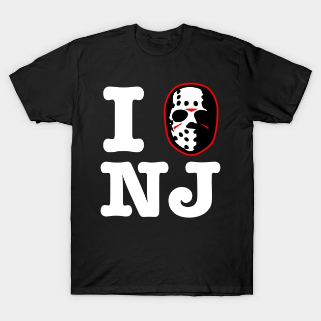 I Hockey Mask New Jersey T-Shirt by GodsBurden